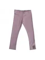Legginsy prążek jasny brudny róż