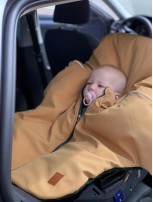Ponczo samochodowe Softshell LIS Musztarda PREMIUM