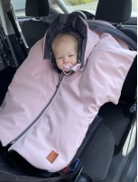 Ponczo samochodowe Softshell KRÓLIK Róż PREMIUM
