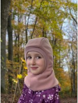 Kominiarka MERINO Brudny Róż Balaclava