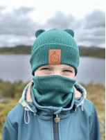 Zestaw CZAPKA i KOMIN MISIEK 100% Merino Light - Szmaragdowa zieleń