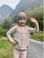 Rozpinany Sweterek Merino 100% Smart Size - Jasny beż