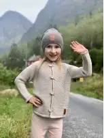 Rozpinany Sweterek Merino 100% Smart Size - Jasny beż