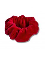 Welurowe Scrunchie Malinowa Czerwień