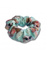 Scrunchie Sówka Aqua