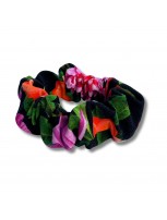 Scrunchie Kwiaty Ciemne