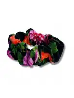 Scrunchie Kwiaty Ciemne
