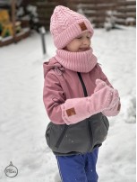 Rękawiczki MERINO Wełna Pudrowy Roż