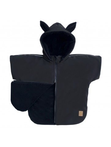 Ponczo samochodowe Softshell LIS Czarne PREMIUM