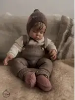 Spodnie na Szelkach Merino 100% Smart Size - Capuccino