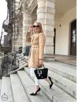 Płaszcz damski Merino Wool Beż