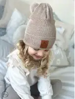 Zestaw CZAPKA i KOMIN MISIEK 100% Merino Light - Beż