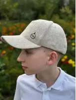 Czapka z daszkiem 100% Merino - Beż
