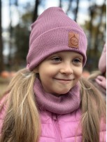 Zestaw CZAPKA i KOMIN 100% Merino Light - Brudny Róż