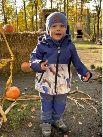 Kurtka Nordic Blue 100% MERINO + SOFTSHELL  Smart Size