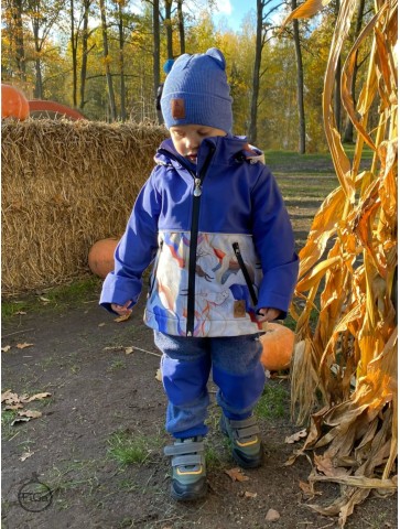 Kurtka Nordic Blue 100% MERINO + SOFTSHELL  Smart Size