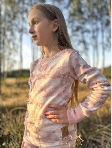 Longsleeve koszulka termiczna 100% MERINO Smart Size - róż