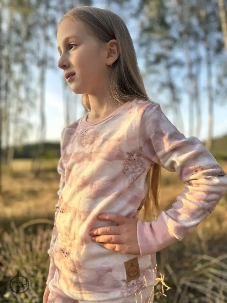 Longsleeve koszulka termiczna 100% MERINO Smart Size - róż