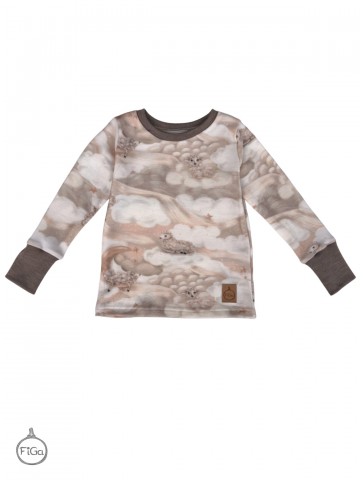 Longsleeve koszulka termiczna 100% MERINO Smart Size - beż