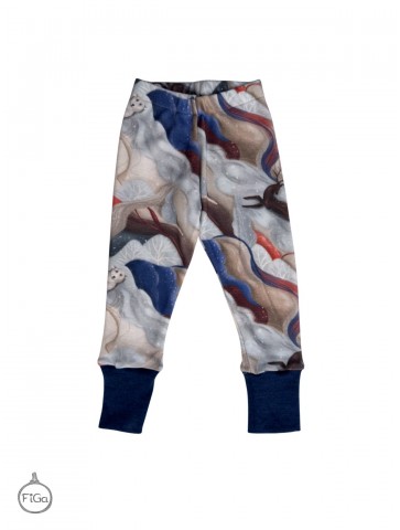 Spodnie legginsy termiczne 100% MERINO Smart Size - błękit