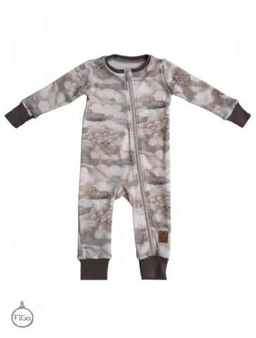 Kombinezon pajac 100% MERINO Smart Size - beż