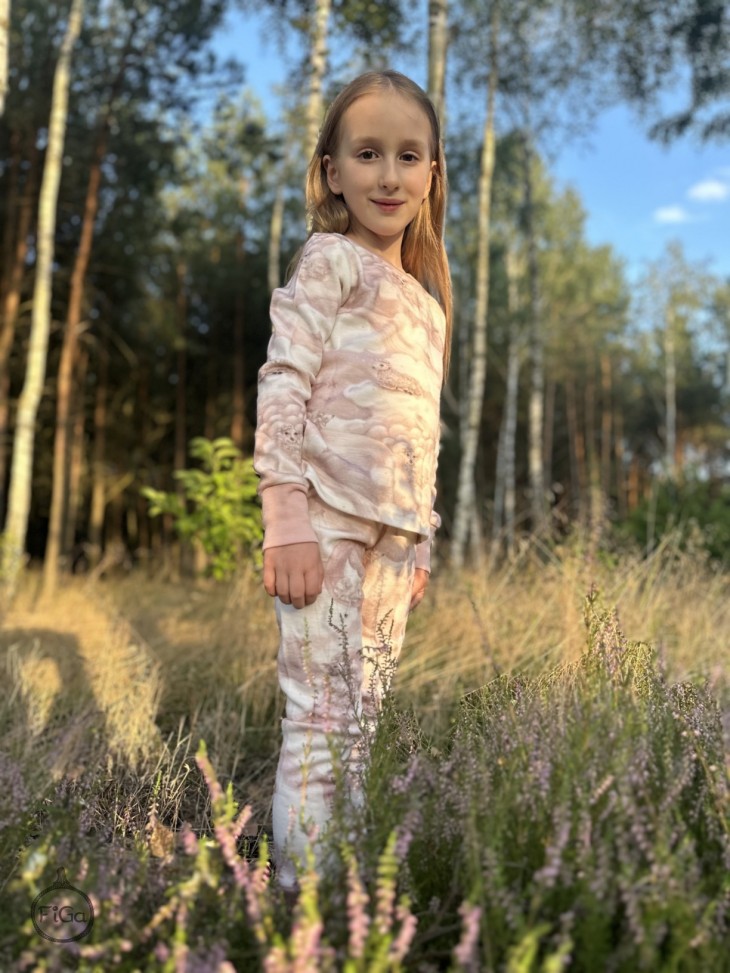 Zestaw termiczny/piżama 100% MERINO Smart Size 92/98/104 Róż