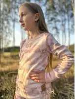 Zestaw termiczny/piżama 100% MERINO Smart Size 110/116/122 Róż