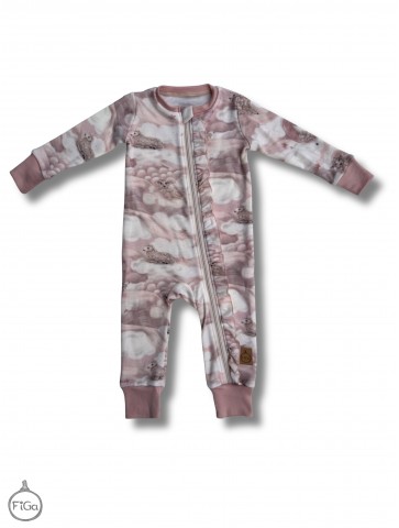 Kombinezon pajac 100% MERINO Smart Size - Róż