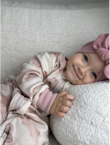 Kombinezon pajac 100% MERINO Smart Size - Róż