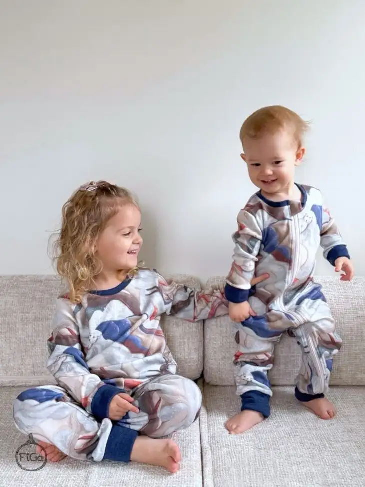 Kombinezon pajac 100% MERINO Smart Size - Błękit