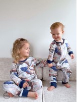 Kombinezon pajac 100% MERINO Smart Size - Błękit
