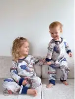 Kombinezon pajac 100% MERINO Smart Size - Błękit