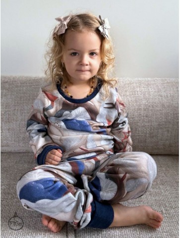 Zestaw termiczny/piżama 100% MERINO Smart Size 92/98/104 - błękit