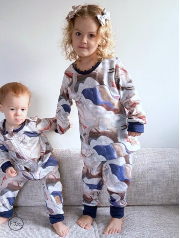 Spodnie legginsy termiczne 100% MERINO Smart Size - Błękit