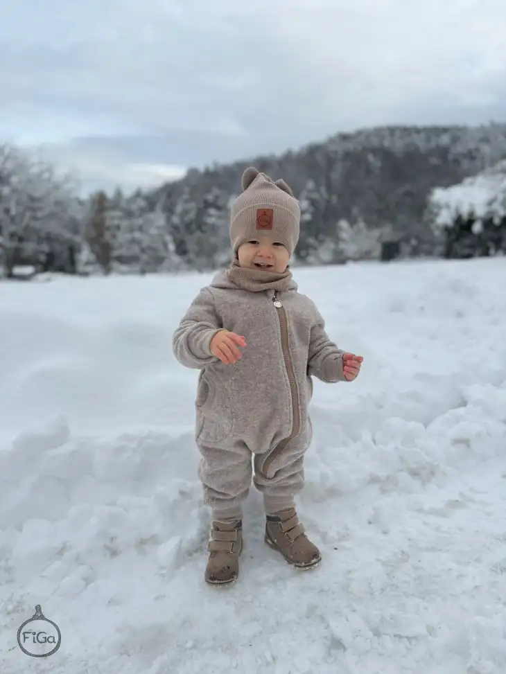 Kombinezon MERINO 100% Little Lamb Smart Size - Beż