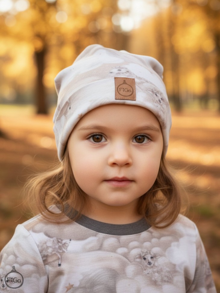 Czapka 100 % - Merino Jesień/Zima - Beż