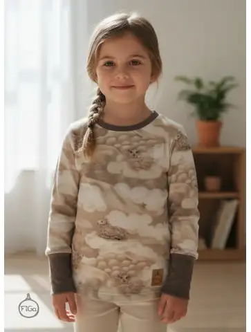 Longsleeve koszulka termiczna 100% MERINO Smart Size - Beż