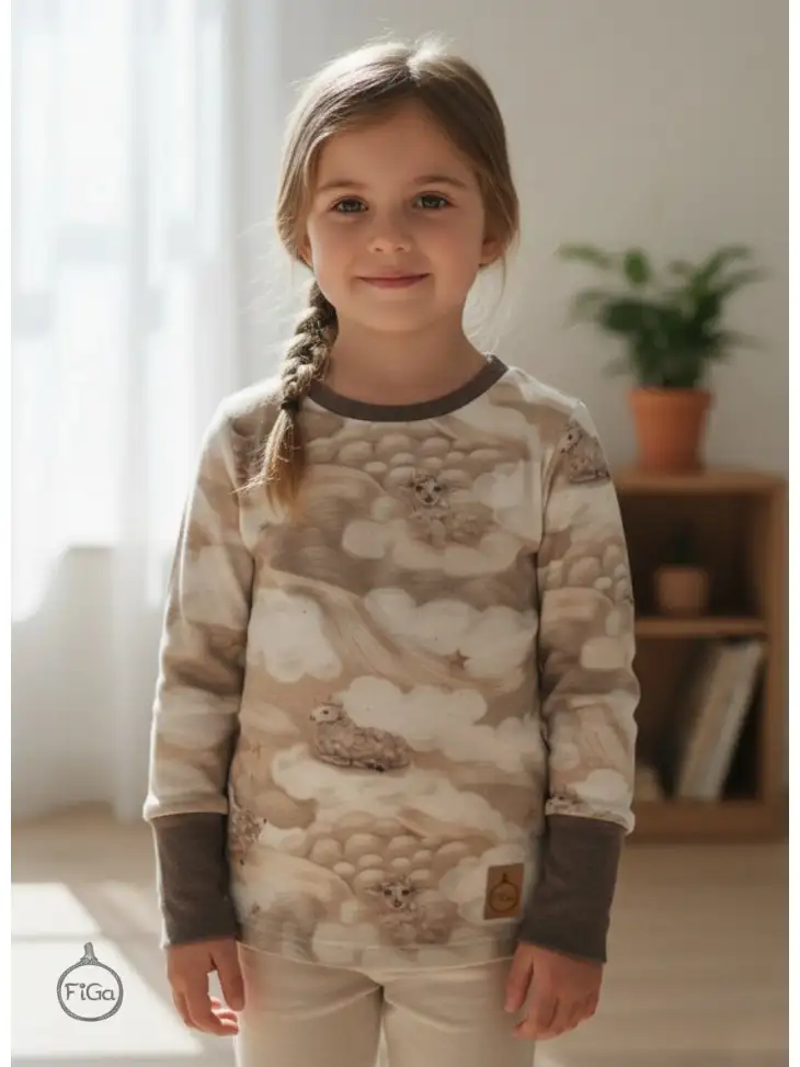Longsleeve koszulka termiczna 100% MERINO Smart Size - Beż